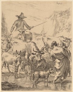 Dereyi Geçen Sürü by Nicolaes Pietersz Berchem