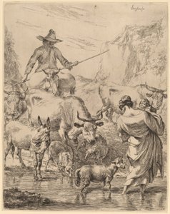 Dereyi Geçen Sürü by Nicolaes Pietersz Berchem