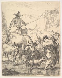 Dereyi Geçen Sürü. by Nicolaes Pietersz. Berchem