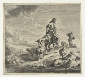 bir eşek üzerinde adam
