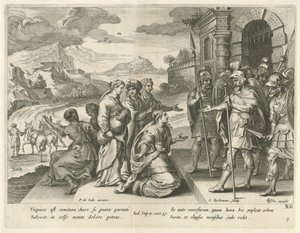 Jephthah kızına dağlara gitmesine izin verir Jephthah