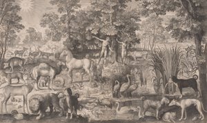 Adem ve Havva Cennette, 1631., 1631. by Nicolaes de Bruyn