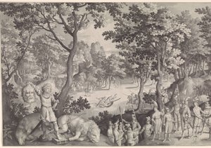 David ve Goliath by Nicolaes de Bruyn