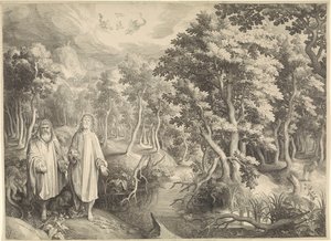 Çölde İsa'nın Günaha by Nicolaes de Bruyn