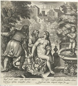 Susanna ve Yaşlılar by Nicolaes van Geelkercken