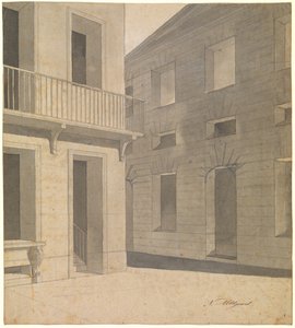 Antika sokak sahnesi. Muhtemelen dinleyici Chremes ile Tarent resmi için bir hazırlık by Nicolai Abildgaard
