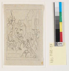 Christian, Holstein'ı 1460 düklüğüne yükseltti by Nicolai Abildgaard