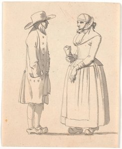 Bir köylü karı koca karşı karşıya by Nicolai Abildgaard