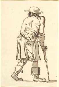 Arkadan görülen bir köylü adam by Nicolai Abildgaard