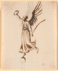 Zafer çelengi olan kanatlı bir Victoria by Nicolai Abildgaard