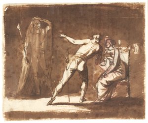 annesi ile Hamlet by Nicolai Abildgaard
