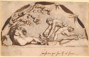 Hyrden Faustulus bulucu Romulus ve Remus by Nicolai Abildgaard