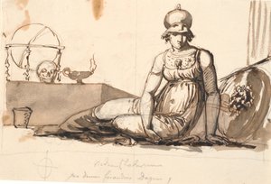 Manzara Atina. bilimler üzerine alegori by Nicolai Abildgaard
