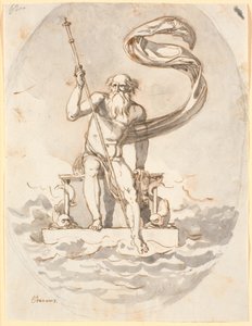 Oceanus denizde tahtında by Nicolai Abildgaard
