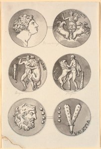Antik madalyaların altı reprodüksiyonu by Nicolai Abildgaard