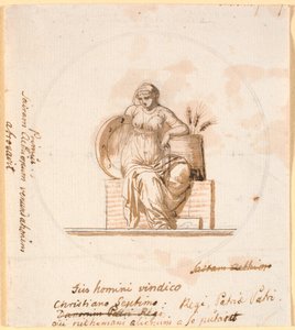 Oturan alegorik kadın figürü by Nicolai Abildgaard