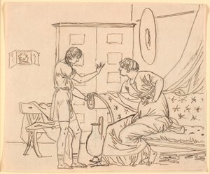 Papirius ve annesi için çalışma by Nicolai Abildgaard