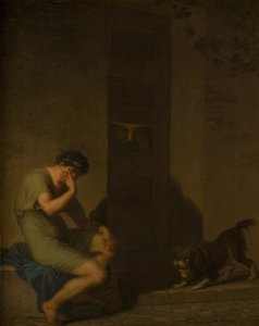 Sevgilisinin Kapısının Dışında Ağlayan Tibullus by Nicolai Abildgaard
