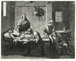 Eudemidas iradesini dikte ediyor (gravür) by Nicolas (after) Poussin