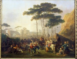 Nicolas Taunay (1755-1830) tarafından Köy Dansı Tablosu 19. yüzyıl Reims, Güzel Sanatlar Müzesi by Nicolas Antoine Taunay