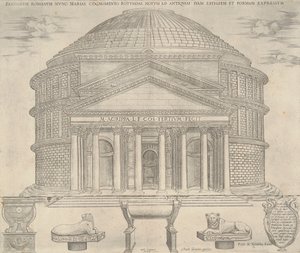 Şimdi Mary olarak bilinen Roma Pantheum'u by Nicolas Beatrizet