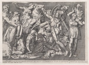 Roma ihtişamının aynası: Amazonların Savaşı, 1559., 1559 by Nicolas Beatrizet