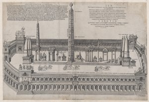 Roma ihtişamının aynası: Circus Maximus, 1553., 1553 by Nicolas Beatrizet