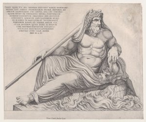 Roma ihtişamının aynası: Okyanus Tanrısı, 1560., 1560 by Nicolas Beatrizet