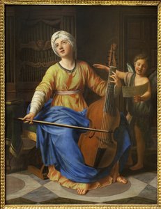 Aziz Cecile. Nicolas Colombel (1646-1717), ahşap üzerine yağlı boya tablosu. Fransız Sanatı 17-18. yüzyıl. Musee des Beaux Arts de Rouen.