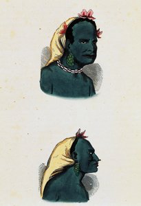 Vanou yerlisi ve Vanou şefi (Vanikoro)