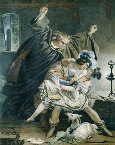 Esmeralda, Phoebus ve claude Frollo (Notre Dame de Paris) Victor Hugo