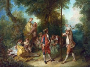 Lancret, Nicolas (1690-1743) İnsanın Dört Çağı: Olgunluk Tuval üzerine yağlıboya Rokoko ca 1735 Fransa Ulusal Galerisi, Londra 34,3x45,2 Tablo