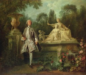 Aktör Grandval'ın Portresi, 1742 dolayları (tuval üzerine yağlıboya) by Nicolas Lancret