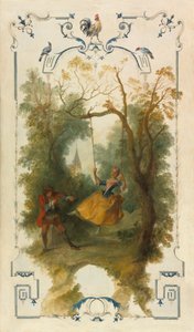 Salıncak, 1723-27 civarı (tuval üzerine yağlıboya) by Nicolas Lancret