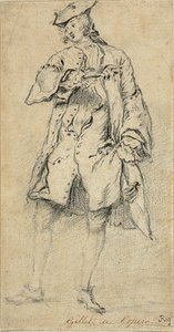 genç adam, ayakta by Nicolas Lancret