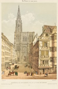Rue Merciere ve Strasbourg Katedrali