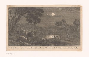 Gezginlerle gece manzara by Nicolas Perelle