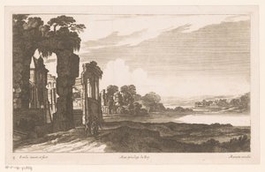 Aşırı büyümüş harabelerle nehir manzarası by Nicolas Perelle