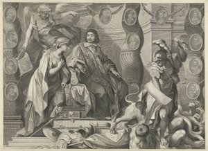 Aegidius Le Maistre (1663) promosyon baskısı, üst kısım by Nicolas Pitau (I)