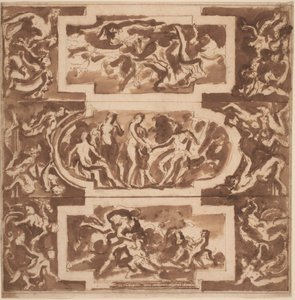 Bir Tavan için Modello: Diana ve Ölü Endymion, Paris
