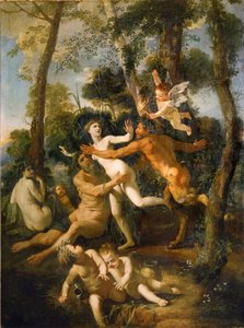 Pan ve Syrinx: Syrinx (tuval üzerine yağlıboya) by Nicolas Poussin
