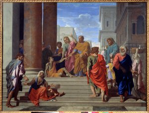 Aziz Peter ve Aziz John topalla savaşıyor by Nicolas Poussin