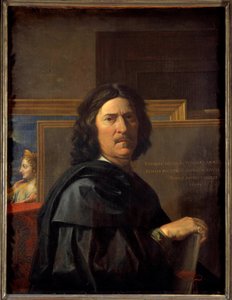 56 yaşında otoportre Nicolas Poussin tarafından Tablo by Nicolas Poussin