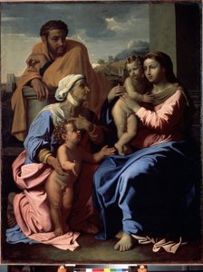 Vaftizci Yahya ve Aziz Elizabeth ile Kutsal Aile by Nicolas Poussin