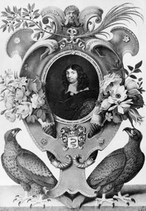 Fransız devlet adamı Jean-Baptiste Colbert'in (1619-1683) portresi, Nicolas Robert'ın (1614-1685) gravürü by Nicolas Robert