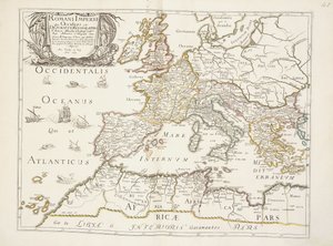 Roma İmparatorluğu Haritası, c.1675-76 by Nicolas Sanson DAbbeville