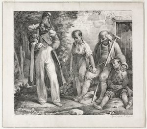 sadaka için yalvarmak by Nicolas Toussaint Charlet