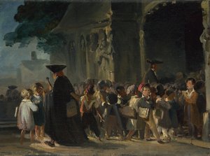 Kilise Kapısındaki Çocuklar, 1817 ve 1845 Arası by Nicolas Toussaint Charlet