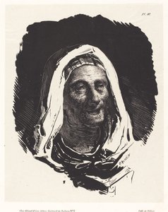 Yaşlı Bir Kadının Başı by Nicolas Toussaint Charlet