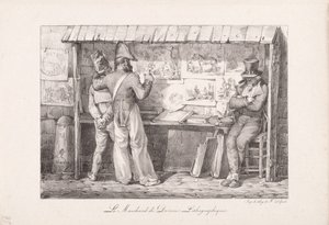 Litograf Satıcısı by Nicolas Toussaint Charlet